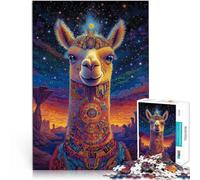 Puzzle 1000 pièces pour Adolescents Art Fantastique de l'alpaga Jeux éducatifs Décoration d'intérieur Bon Cadeau 38x26cm