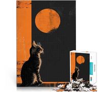 Puzzle 1000 pièces pour Adolescents Art Moderne du Chat Jeu Familial Anti-Stress Défi Difficile Super Cadeau 75x50cm