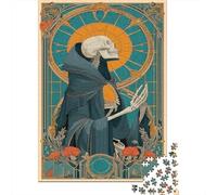 Puzzle 1000 Pièces pour Adolescents Art Nouveau Skeleton Statue Casse-têtes pour Adolescents Analyse Et Logique Entraînez Votre Cerveau Et Votre Dextérité Jeu De Défi Unique 38x26cm/1000pcs
