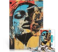 Puzzle 1000 pièces pour Adolescents Art Vintage Entraînez Votre Cerveau et Vos Mains avec Affiche et Feuille de Questions correspondantes 52x38cm