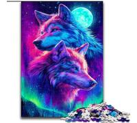 Puzzle 1000 pièces pour Adolescents Art Wolf, Anti-Stress avec pièces entièrement emboîtables de Formes aléatoires pour Les Enfants de 14 Ans et Plus (Taille 26x38cm)