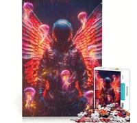 Puzzle 1000 pièces pour Adolescents Astronaute angélique, Jeu éducatif, Course de Vitesse Manuelle, défi Unique 38x52cm