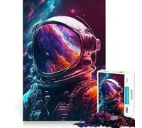 Puzzle 1000 pièces pour Adolescents Astronaute au-Dessus du Monde Jeu de réflexion sans Couture pour se détendre,Jouer et s'amuser Pendant Les fêtes (50x75cm)