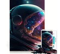 Puzzle 1000 pièces pour Adolescents Astronaute Casque de la Voie lactée Jeu de réflexion Jeu de lenteur Activité Amusante pour Un Anniversaire (38x52cm)