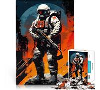 Puzzle 1000 pièces pour Adolescents Astronaute dans l'espace Jouet éducatif intellectuel décompressant Idées Cadeaux 38x26cm