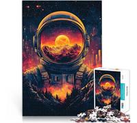 Puzzle 1000 pièces pour Adolescents Astronaute dans l'espace Jouets de Divertissement Familial Une œuvre d'art 38x26cm