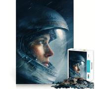 Puzzle 1000 pièces pour Adolescents Astronaute dans Une tempête de Neige Jeu de réflexion sans Couture pour se détendre,Jouer,Noël et Loisirs créatifs (50x75cm)