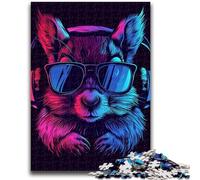 Puzzle 1000 pièces pour Adolescents, Astronaute, écureuil, Jeux éducatifs, décoration d'intérieur, Cadeau d'anniversaire, Art Mural, 38x26cm