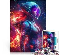Puzzle 1000 pièces pour Adolescents Astronaute en Flammes Jouets éducatifs d'apprentissage Interaction Parent-Enfant 52x38cm