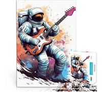 Puzzle 1000 pièces pour Adolescents Astronaute Jouant de la Guitare Jouets à Faire soi-même Cadeau d'œuvre d'art 50x70cm