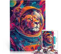 Puzzle 1000 pièces pour Adolescents Astronaute Lion Espace Jouet éducatif intellectuel décompressant décoration Murale 38x26cm