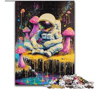 Puzzle 1000 pièces pour Adolescents, Astronaute psychédélique, Anti-Stress avec pièces entièrement emboîtables de Formes aléatoires, pour Les Enfants de 14 Ans et Plus (Taille 26x38cm)