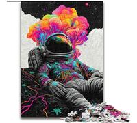 Puzzle 1000 pièces pour Adolescents, Astronaute psychédélique, Jouets Anti-Stress, Cadeaux d'anniversaire Uniques pour Les 14 Ans et Plus (Taille 50x75cm)
