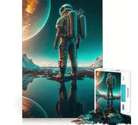 Puzzle 1000 pièces pour Adolescents Astronaute sur Une Nouvelle planète Jeu de réflexion sans Couture pour se détendre,Jouer et Passer Un Moment agréable Loisirs créatifs de Noël 38x26cm