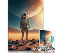 Puzzle 1000 pièces pour Adolescents Astronaute sur Une Nouvelle planète Puzzles pour Adultes Jeu Stimulant Cadeaux pour est idéal comme Cadeau pour Toute la Famille 75x50cm