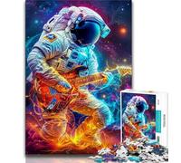 Puzzle 1000 pièces pour Adolescents Astronautes dans l'espace, Entraînez Votre Cerveau et Vos Mains, Cadeau d'anniversaire, Cadeaux, Décoration Murale pour Les 14 Ans et Plus 38x26cm