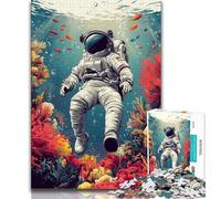 Puzzle 1000 pièces pour Adolescents astronautes, entraînez Votre Cerveau et Vos Mains, Cadeaux pour Amis et Famille à partir de 14 Ans 38x26cm
