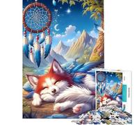 Puzzle 1000 pièces pour Adolescents Attrape-rêves Renard endormi idéal pour Un Anniversaire ou Noël Améliore la mémoire Jeu Impossible Convient aux Personnes de 14 Ans et Plus (50x75cm)
