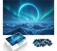 Puzzle 1000 pièces pour Adolescents Aurore boréale sur Une planète Extraterrestre défi éducatif Super Cadeau 38x26cm