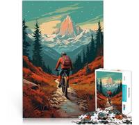 Puzzle 1000 pièces pour Adolescents Aventure en VTT Jeu Familial Anti-Stress Défi Difficile Convient aux Couples 38x26cm