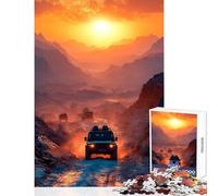 Puzzle 1000 pièces pour Adolescents Aventure Hors-Piste au Coucher du Soleil Décoration intérieure Jouet Cadeau d'anniversaire Jeu éducatif Renforce l'amour de Couple Dimensions 50x75cm