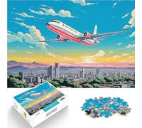 Puzzle 1000 pièces pour Adolescents Avion dans Le Ciel Japonais Jeux éducatifs Décoration d'intérieur Idées Cadeaux 75x50cm