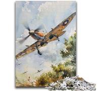 Puzzle 1000 pièces pour Adolescents, Avion Spitfire, Amusant en Famille, idéal comme Cadeau pour Toute la Famille, à partir de 14 Ans, 26x38cm