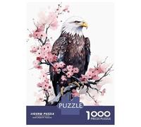 Puzzle 1000 Pièces pour Adolescents Bald Eagle Cherry Blossom Puzzles pour Adultes, Jeux Amusants, Décoration Murale, Cadeaux Anti-Stress 52x38cm/1000pcs
