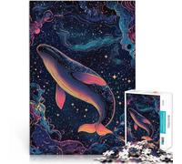 Puzzle 1000 pièces pour Adolescents Baleine dans l'espace Jouet éducatif intellectuel décompressant Jeu de défi Unique 75x50cm