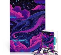 Puzzle 1000 pièces pour Adolescents Baleine dans l'espace Réduction du Stress intéressante Anniversaire et Cadeaux Uniques 52x38cm