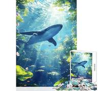 Puzzle 1000 pièces pour Adolescents Baleine et Paradis sous-Marin Jouet éducatif Idée Cadeau Collection d'artistes Beaux-Arts Format 38x26cm