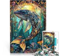 Puzzle 1000 pièces pour Adolescents Baleine Jouets éducatifs et d'apprentissage Jeux familiaux Super Cadeau 38x26cm