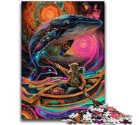 Puzzle 1000 pièces pour Adolescents Baleine psychédélique 1000 pièces pour Adolescents, Jouet éducatif Anti-Stress, Superbes Cadeaux et Jouets (38x26cm)