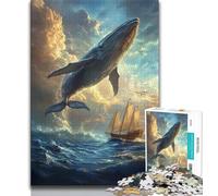 Puzzle 1000 pièces pour Adolescents, Baleine spirituelle, Jeux éducatifs, décoration d'intérieur, Cadeau d'anniversaire, Art Mural (75x50cm)