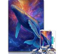 Puzzle 1000 pièces pour Adolescents Baleine Spirituelle, Jouets addictifs pour stimuler l'intelligence cérébrale, Cadeaux d'anniversaire Uniques pour Les Enfants de 14 Ans et Plus 38x26cm