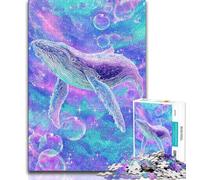 Puzzle 1000 pièces pour Adolescents : Baleine spirituelle majestueuse, défi d'intelligence cérébrale, Jouets addictifs, Cadeau d'anniversaire, décoration Murale 38x26cm