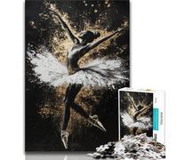 Puzzle 1000 pièces pour Adolescents Ballerine dorée Puzzles pour Adultes Jouets éducatifs Jeux familiaux Cadeaux d'anniversaire Uniques 26x38cm
