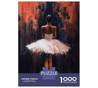 Puzzle 1000 Pièces pour Adolescents Ballet Dancer in Red The Shadow of Ballet Artistic Expression Puzzles pour Adolescents - Jeux Relaxants - Anti-Stress - Cadeaux Anti-Stress 38x26cm/1000pcs