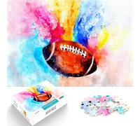 Puzzle 1000 pièces pour Adolescents Ballon de Football et de Rugby Difficile Difficile Renforcer l'amour Entre Les Couples 75x50cm