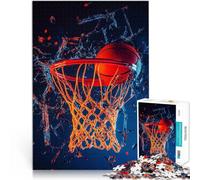 Puzzle 1000 pièces pour Adolescents Basket-Ball Swish Compétition de Vitesse Manuelle Renforcer l'amour Entre Les Couples 38x26cm