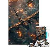 Puzzle 1000 pièces pour Adolescents Bataille aérienne Jeu éducatif défi Jeu Familial Anti-Stress Cadeau d'anniversaire (Taille 38x52cm)