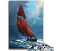 Puzzle 1000 pièces pour Adolescents, Bateau naviguant sur la mer Difficile à réaliser, mais Amusant et Humoristique Cadeau d'anniversaire, Cadeaux, décoration Murale 38x26cm