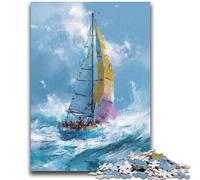Puzzle 1000 pièces pour Adolescents, Bateau naviguant sur la mer, Jouets éducatifs et Amusants à la Maison, Cadeaux d'anniversaire et de Voyage 50x75cm