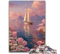 Puzzle 1000 pièces pour Adolescents, Bateau naviguant sur la mer, pour Les 14 Ans et Plus, Jeu de Quiz Amusant à la Maison, Cadeau d'anniversaire, Cadeaux de Voyage 26x38cm