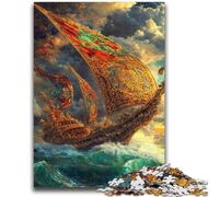 Puzzle 1000 pièces pour Adolescents, Bateau Pirate, Jeu intellectuel pour la décoration de la Maison, à partir de 14 Ans, 50x75cm