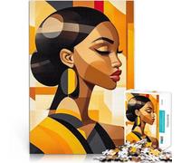 Puzzle 1000 pièces pour Adolescents Beauté Abstraite de la mélanine Staycation Tuer Le Temps Jeu de défi Unique 52x38cm