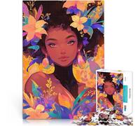 Puzzle 1000 pièces pour Adolescents Beauté Florale colorée Jeu Familial Anti-Stress Défi Difficile Bon Cadeau 38x26cm
