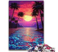 Puzzle 1000 pièces pour Adolescents, Beaux paysages de plages, 1000 pièces pour Adolescents, Anti-Stress, défi Difficile, décoration de la Maison, Jouets (38x26cm)