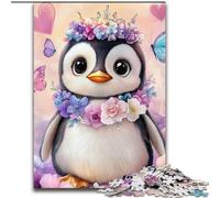 Puzzle 1000 pièces pour Adolescents, bébé Pingouin, Jouet éducatif et décompressant, Cadeau d'anniversaire, décoration Murale (Taille 26x38cm)
