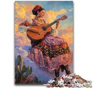 Puzzle 1000 pièces pour Adolescents Belle Femme Mexicaine pour et 14 Ans et Plus Jeu Impossible Cadeau d'anniversaire de Noël 50x75cm